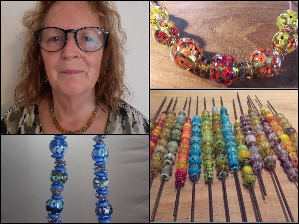 Foto bij artikel: MARJA BRUNT & SIERADEN VAN HANDGEMAAKTE GLASKRALEN