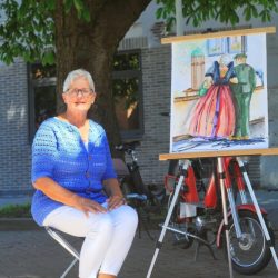 AQUARELLISTE RINA DE KORTE OP ‘LE PETIT PARIS’